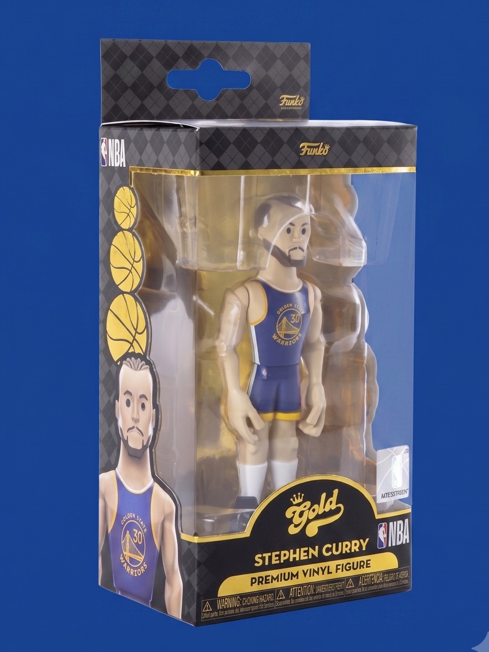 🏀 New Funko Gold NBA Premium Vinyl Figure 5”T Stephen Curry Basketball Star